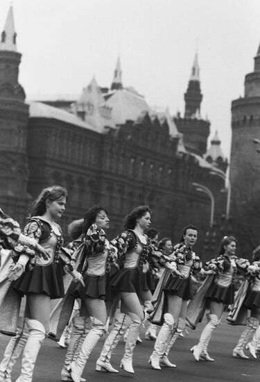 Brass band parade on Victory Day