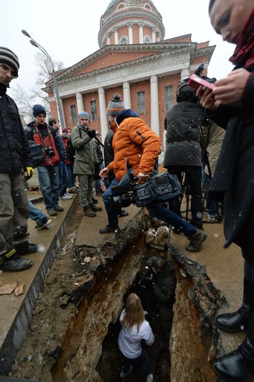 Secret underground chamber unearthed in downtown Moscow