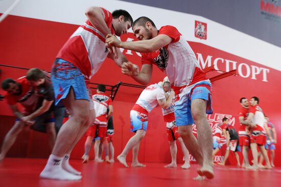 Khabib Nurmagomedov's training session