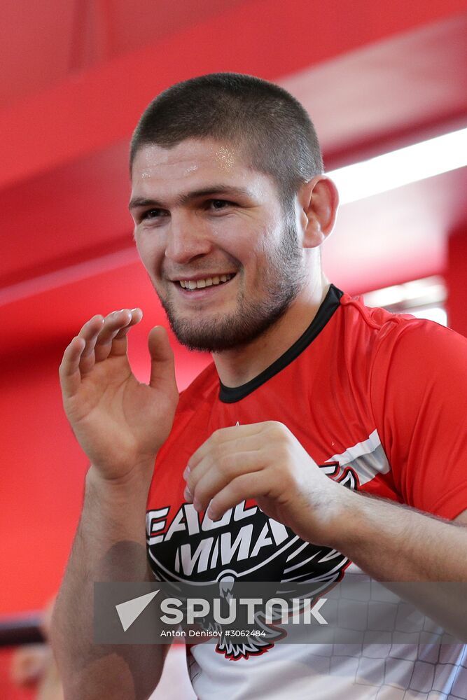 Khabib Nurmagomedov's training session