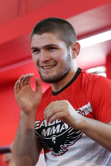 Khabib Nurmagomedov's training session