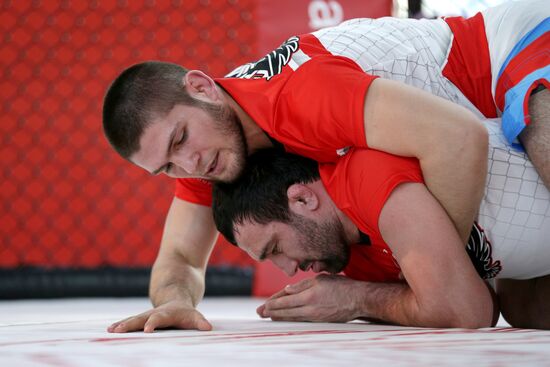 Khabib Nurmagomedov's training session