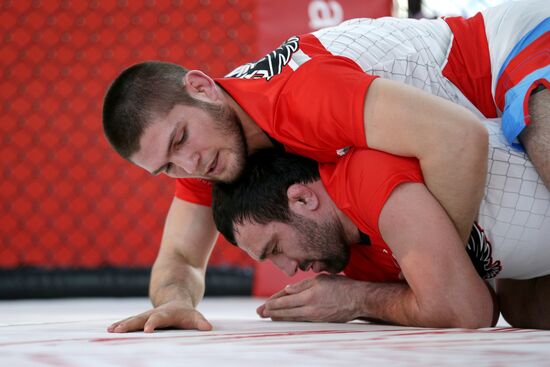 Khabib Nurmagomedov's training session