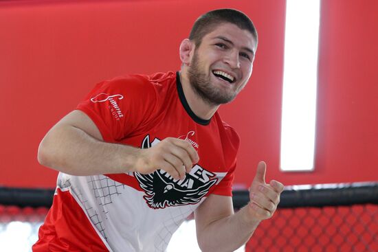 Khabib Nurmagomedov's training session