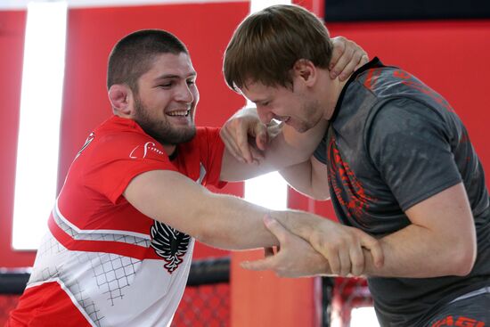 Khabib Nurmagomedov's training session