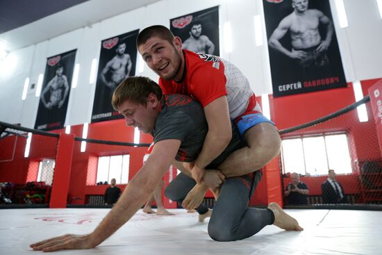 Khabib Nurmagomedov's training session