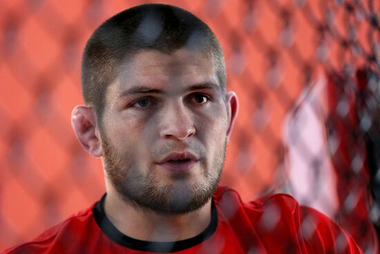 Khabib Nurmagomedov's training session