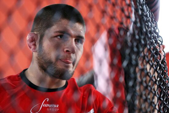 Khabib Nurmagomedov's training session