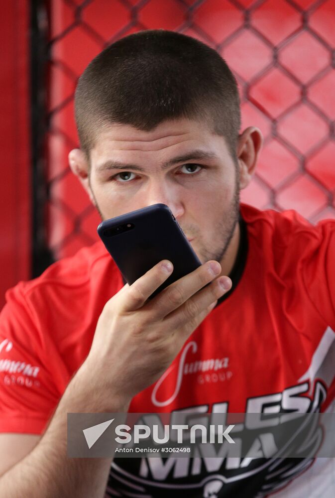Khabib Nurmagomedov's training session