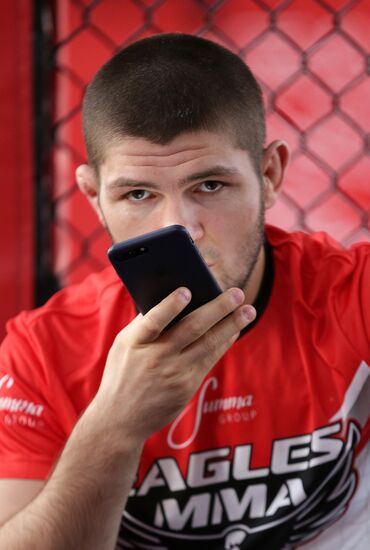 Khabib Nurmagomedov's training session