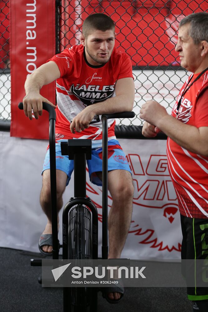 Khabib Nurmagomedov's training session