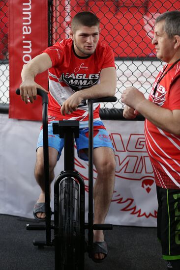 Khabib Nurmagomedov's training session
