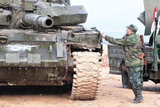 Assault on Halfaya city in the north of Hama Governorate