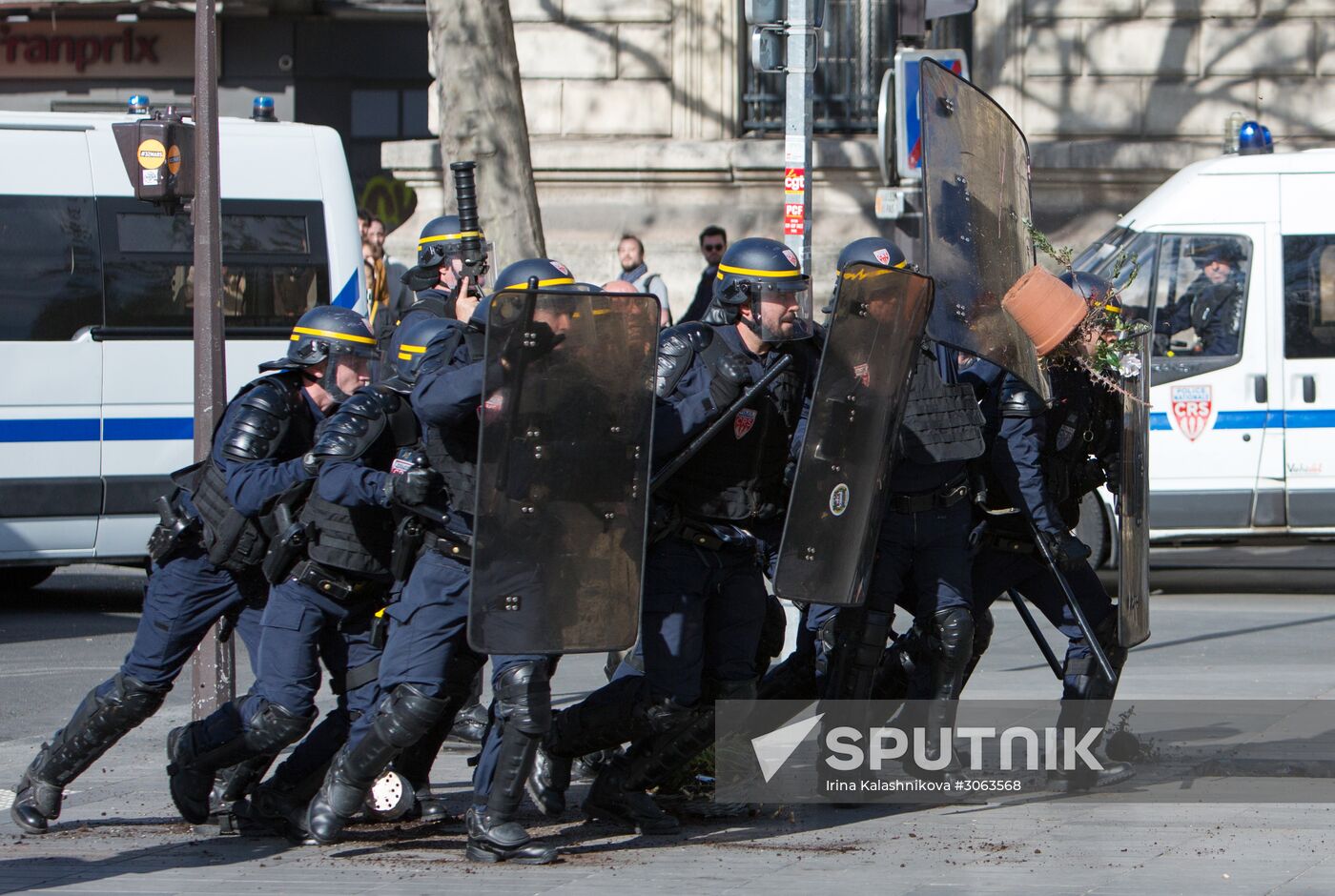 Protest against police brutality in Paris