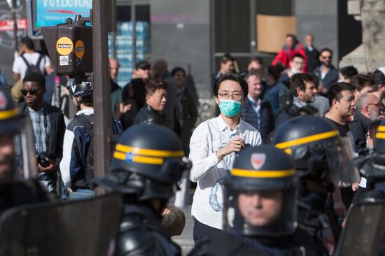 Protest against police brutality in Paris