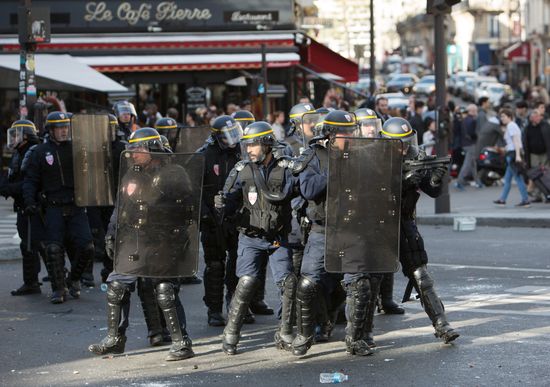 Protest against police brutality in Paris