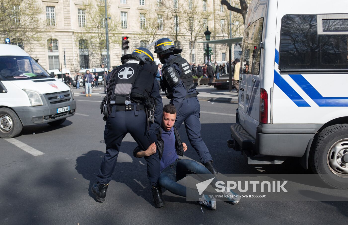 Protest against police brutality in Paris