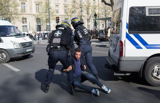 Protest against police brutality in Paris