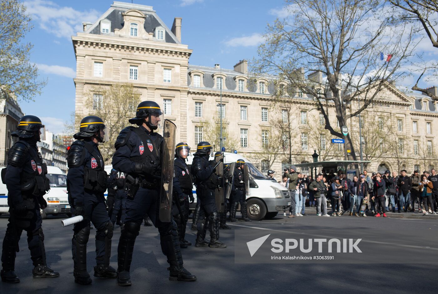 Protest against police brutality in Paris