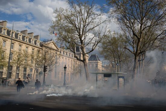 Protest against police brutality in Paris