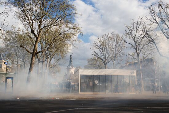 Protest against police brutality in Paris