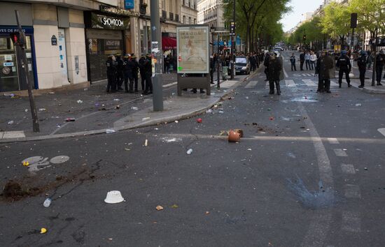 Protest against police brutality in Paris