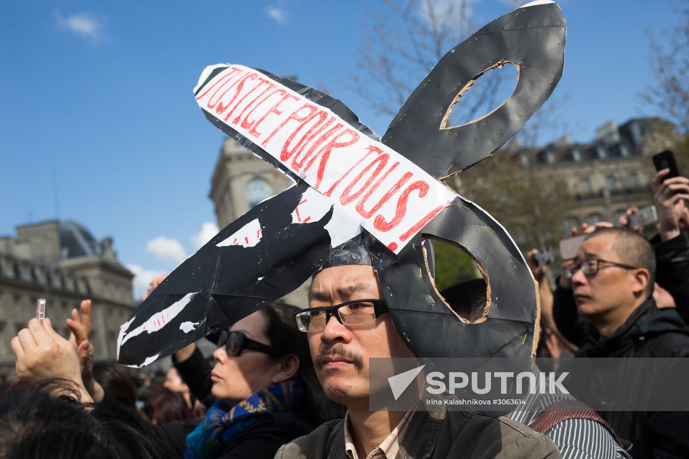 Protest against police brutality in Paris