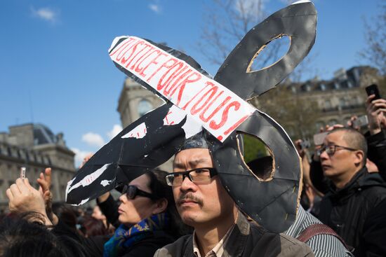 Protest against police brutality in Paris