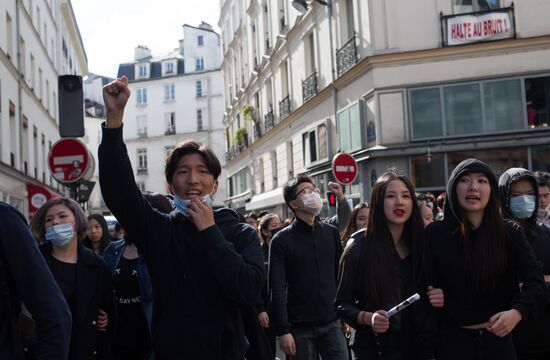 Protest against police brutality in Paris