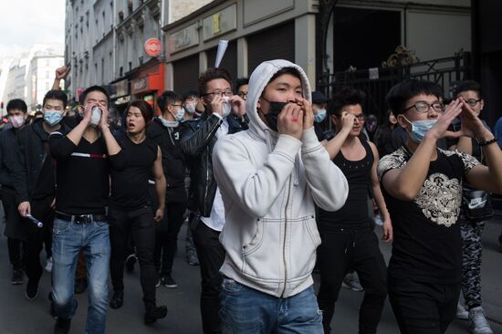 Protest against police brutality in Paris