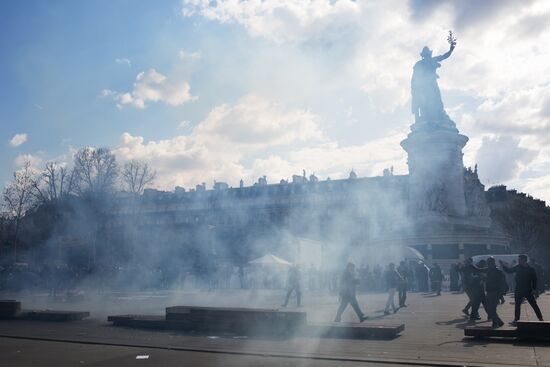 Protest against police brutality in Paris