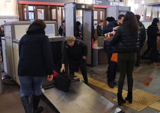 Leningradsky railway station in Moscow