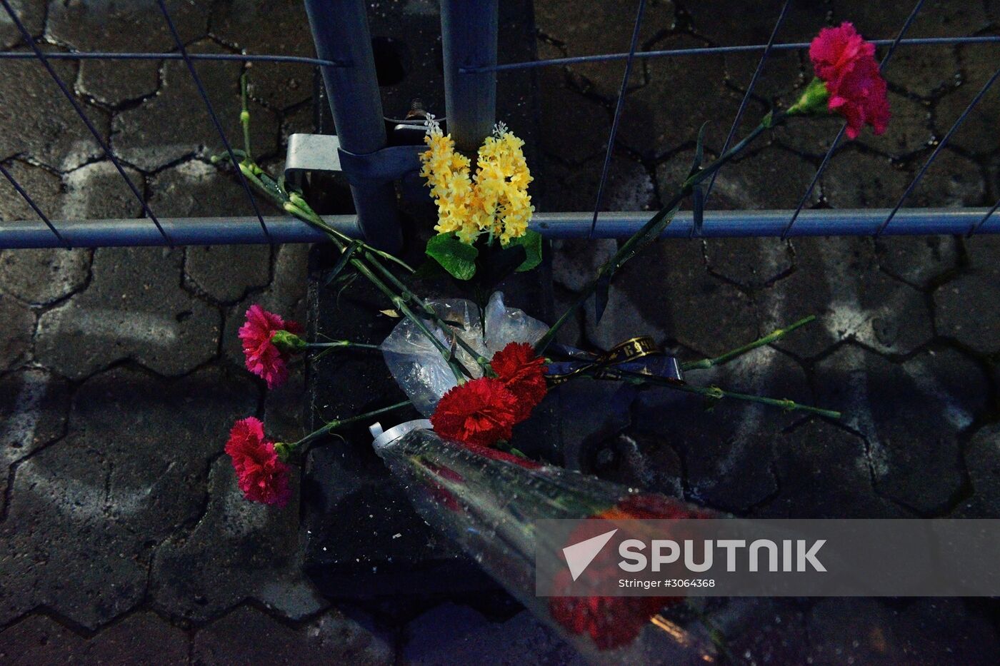 Flowers laid at Russian Embassies in memory of St. Petersburg metro blast victims