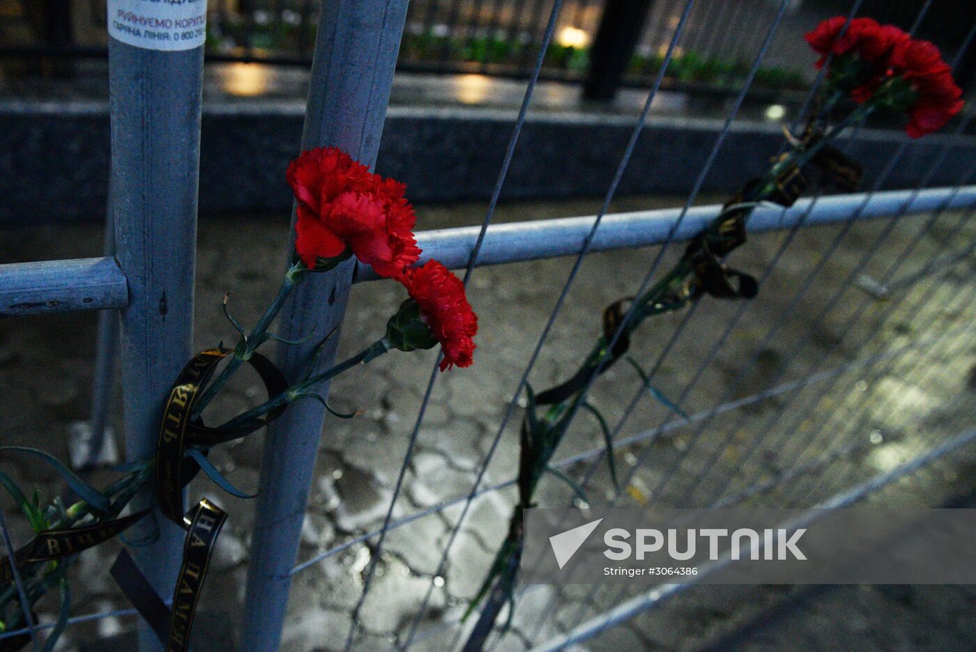 Flowers laid at Russian Embassies in memory of St. Petersburg metro blast victims