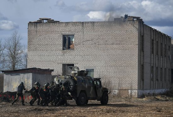 International military exercise of airborne troops in Vitebsk