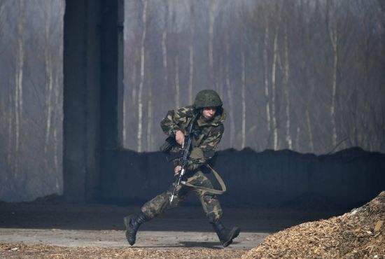 International military exercise of airborne troops in Vitebsk