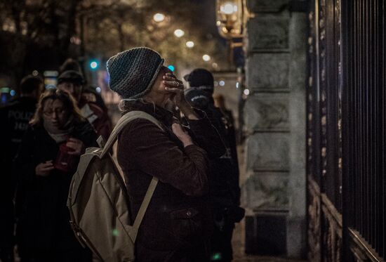 Flowers laid at Russian Embassies in memory of St. Petersburg metro blast victims