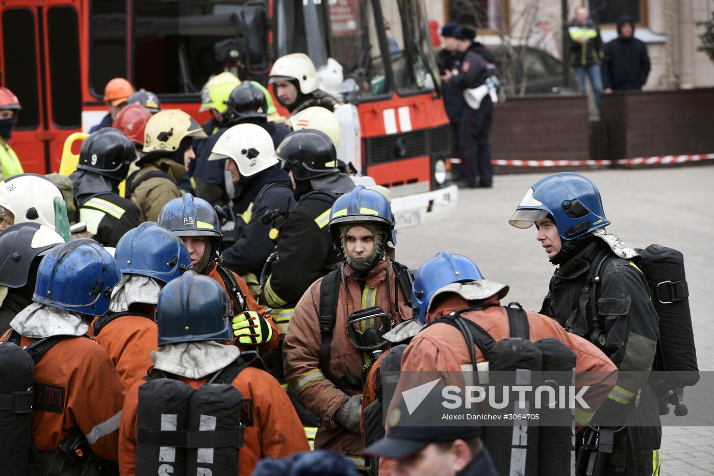 Situation near Sennaya Ploshchad metro station in St. Petersburg