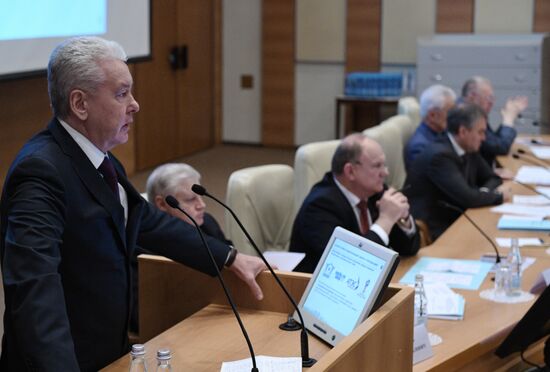 Expanded meeting of State Duma council with participation of Moscow Mayor Sergei Sobyanin