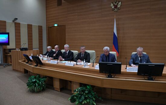Expanded meeting of State Duma council with participation of Moscow Mayor Sergei Sobyanin