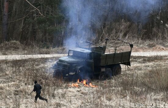 International military exercise of airborne troops in Vitebsk