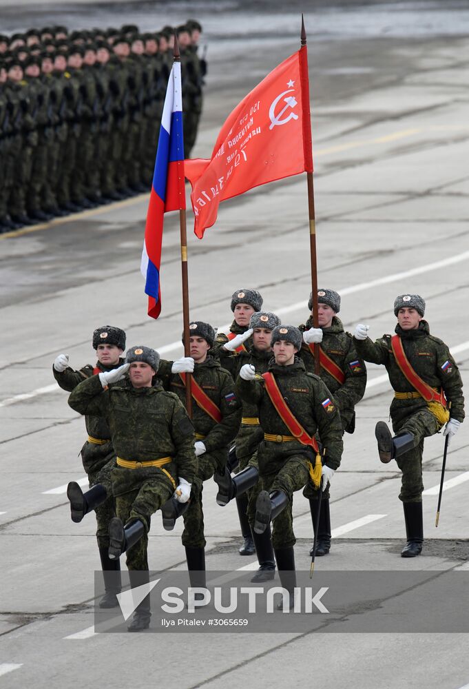 Joint drill for marching personnel of Moscow Garrison ahead of military parade