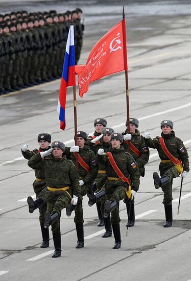 Joint drill for marching personnel of Moscow Garrison ahead of military parade