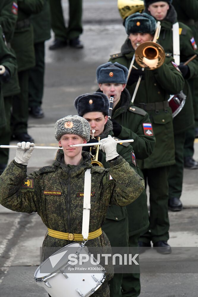 Joint drill for marching personnel of Moscow Garrison ahead of military parade