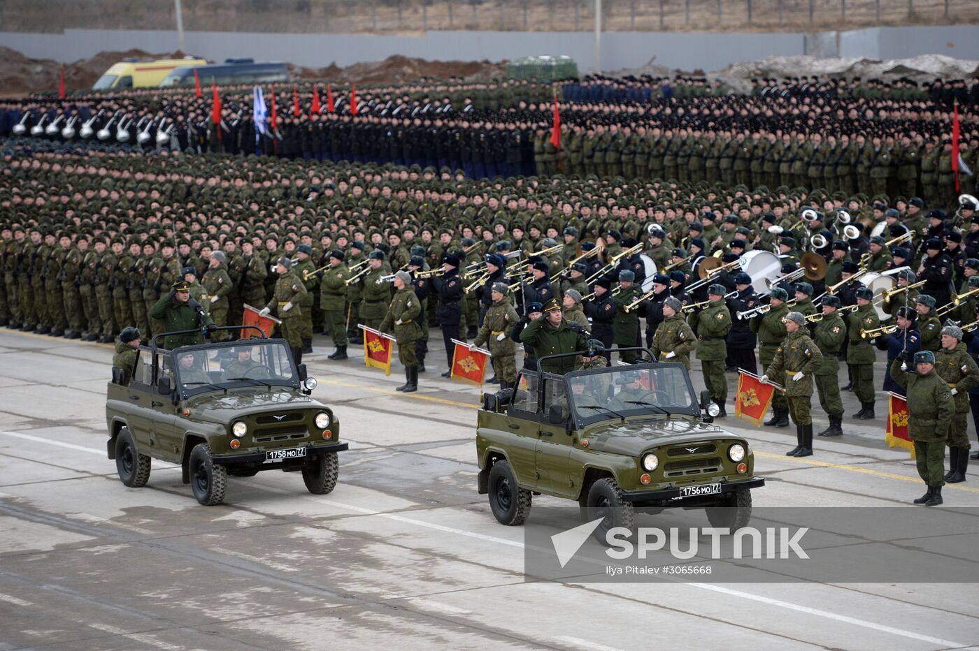 Joint drill for marching personnel of Moscow Garrison ahead of military parade