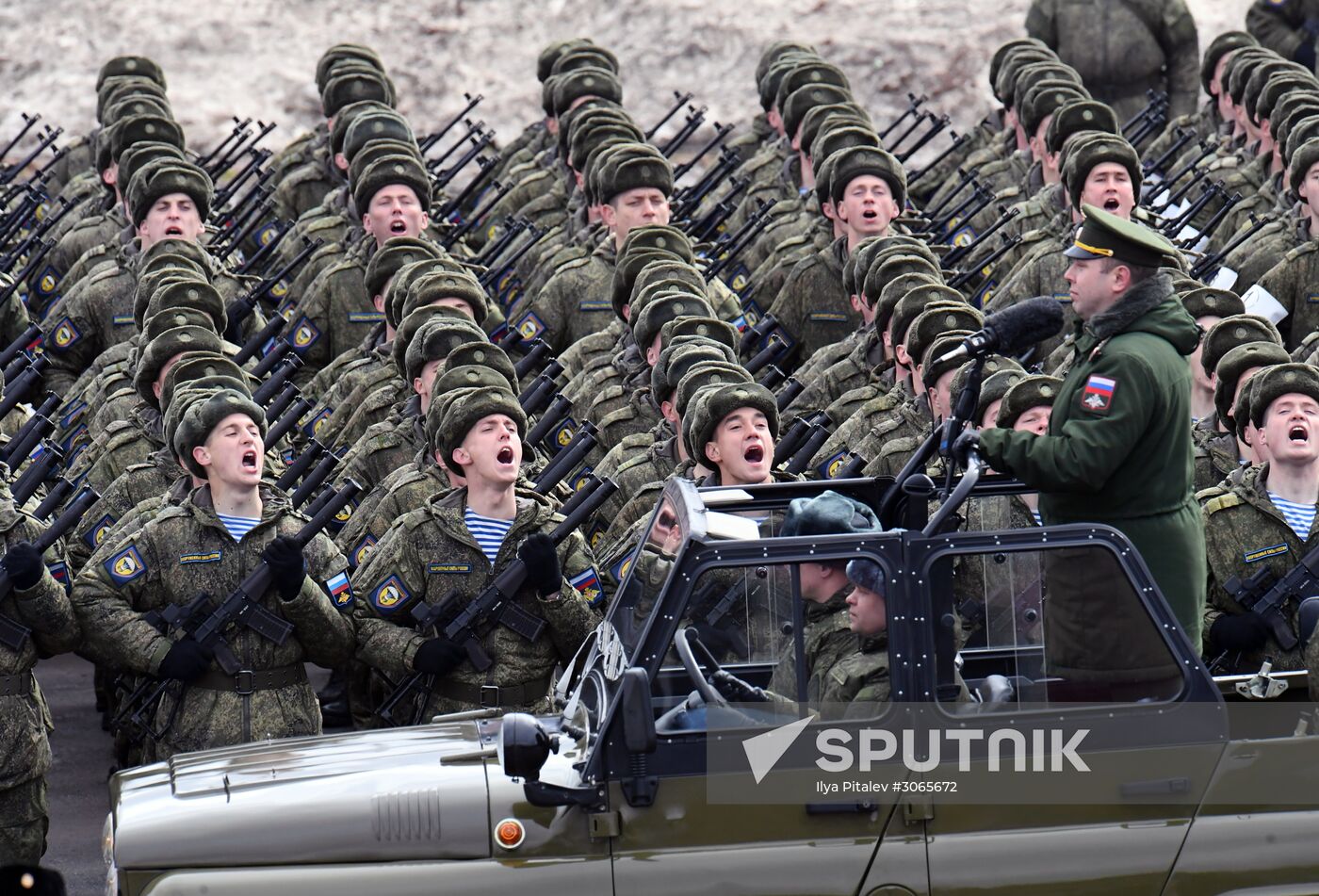 Joint drill for marching personnel of Moscow Garrison ahead of military parade