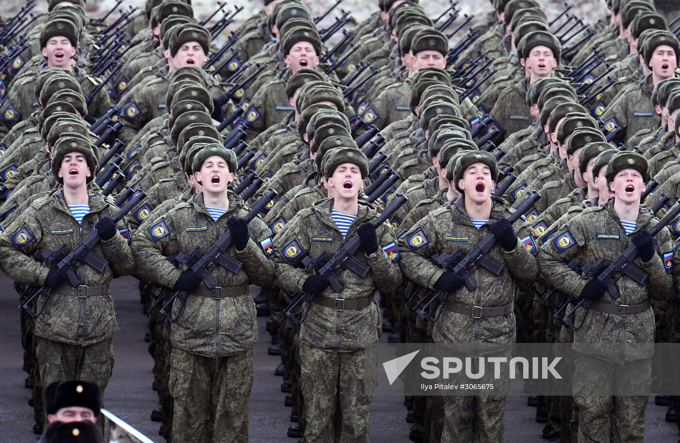 Joint drill for marching personnel of Moscow Garrison ahead of military parade