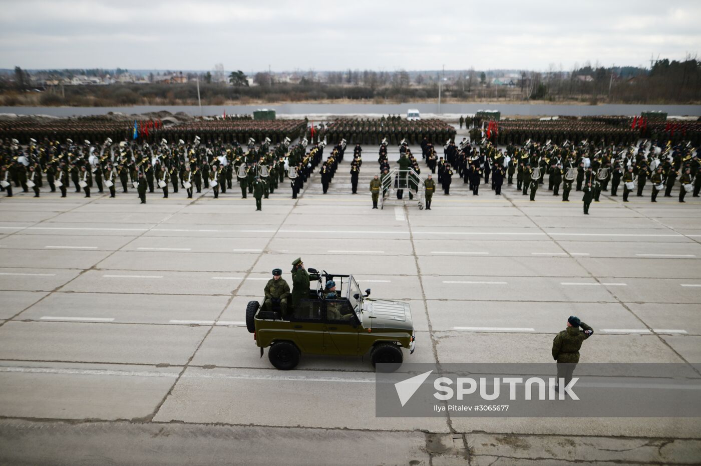 Joint drill for marching personnel of Moscow Garrison ahead of military parade