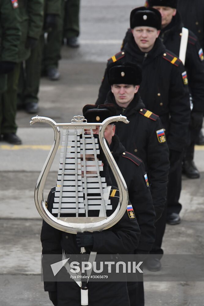 Joint drill for marching personnel of Moscow Garrison ahead of military parade