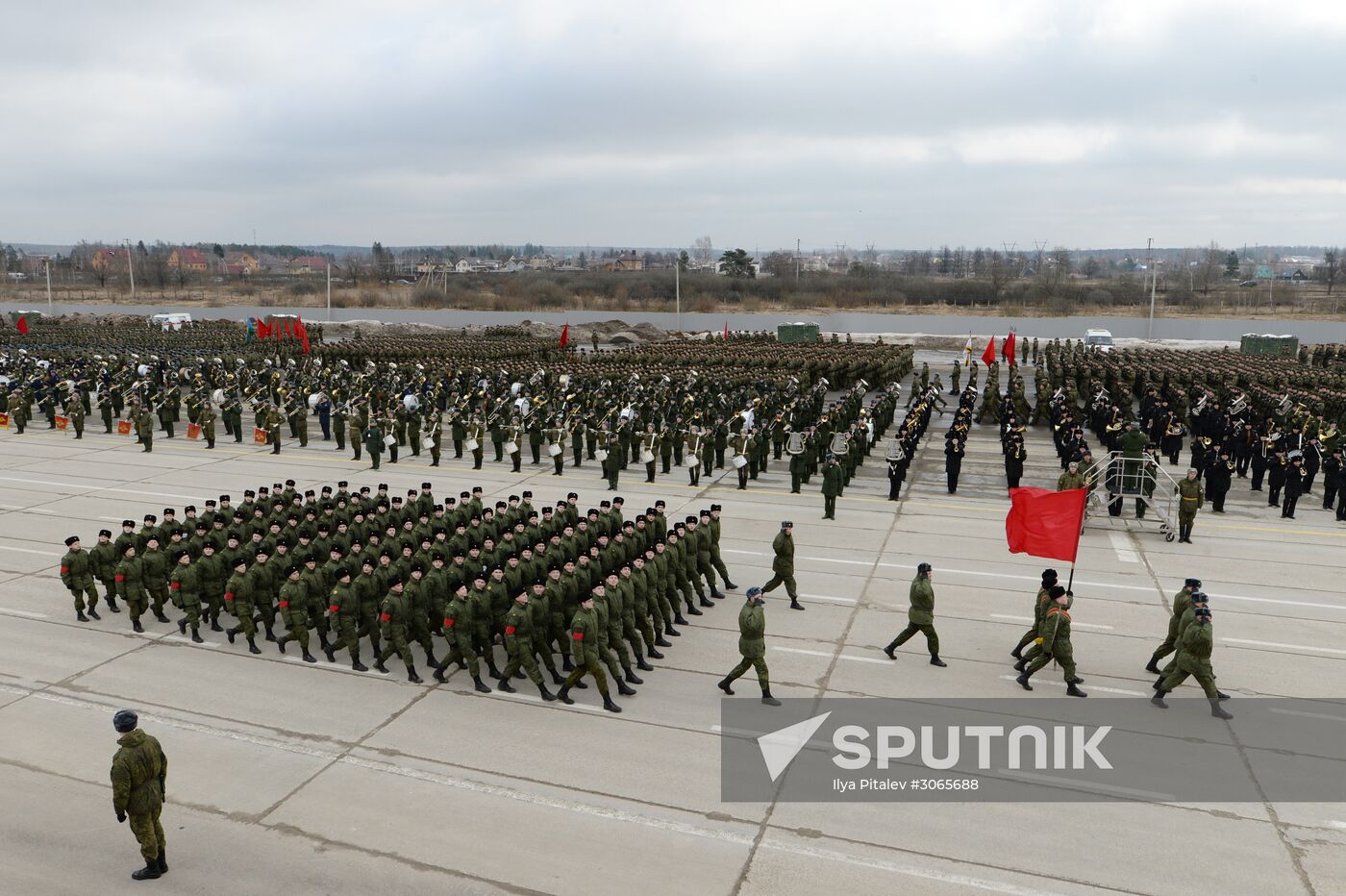 Joint drill for marching personnel of Moscow Garrison ahead of military parade